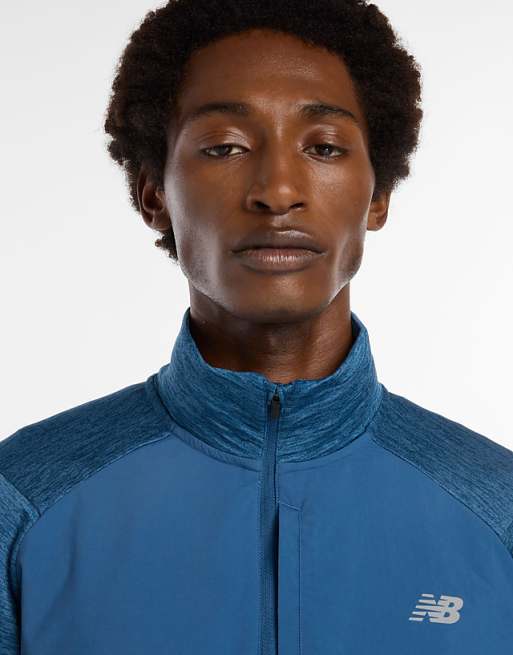 New Balance Athletics Heat Grid 1/2 Zip In Blue