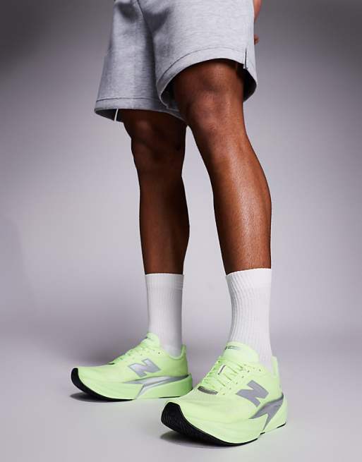 New Balance Fuelcell Rebel V5 Mens Running Trainers In Volt Yellow