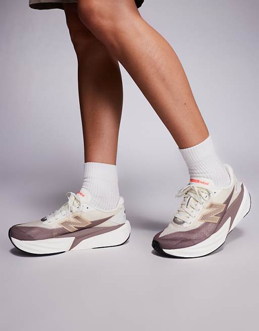 New Balance Fuelcell Rebel V5 Womens Running Trainers In Brown And Beige