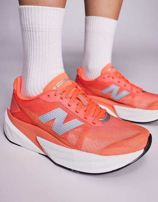 New Balance Fuelcell Rebel V5 Womens Running Trainers In Bright Red