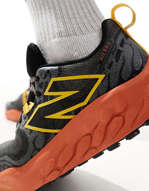New Balance Hierro Trail Running Trainers In Black And Orange