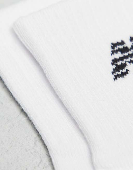 New Balance Logo Ankle Sock 3 Pack In White