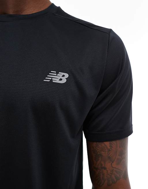 New Balance Run T-shirt In Black