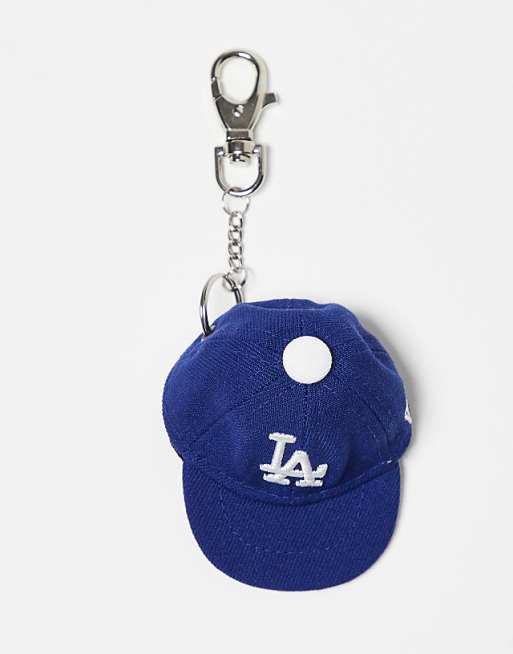 New Era LA Dodgers mini cap keyring chain in navy