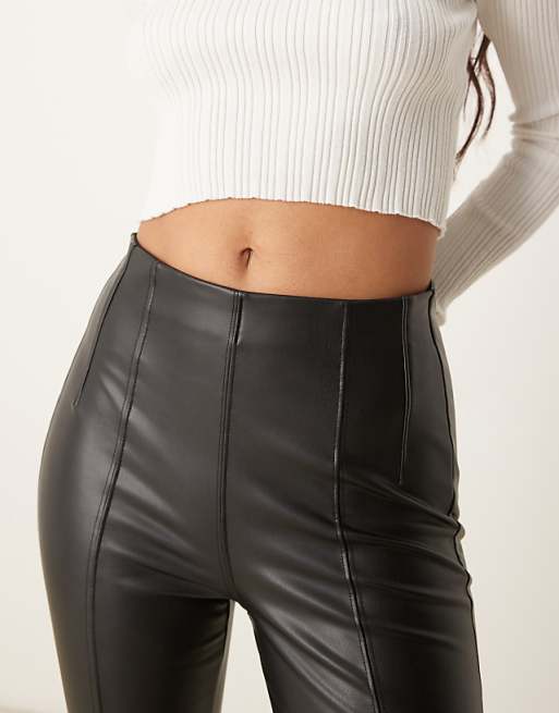New Look PU Leggings In Black