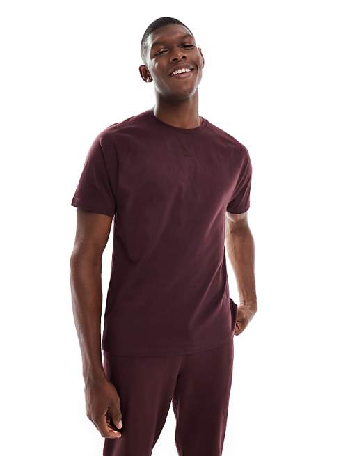 New Look T-shirt And Joggers Pyjama Set In Dark Brown