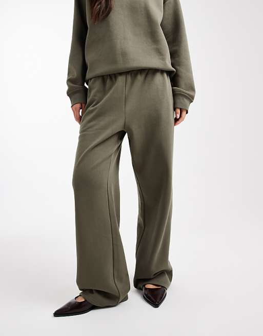 New Look Wide Leg Jogger In Khaki