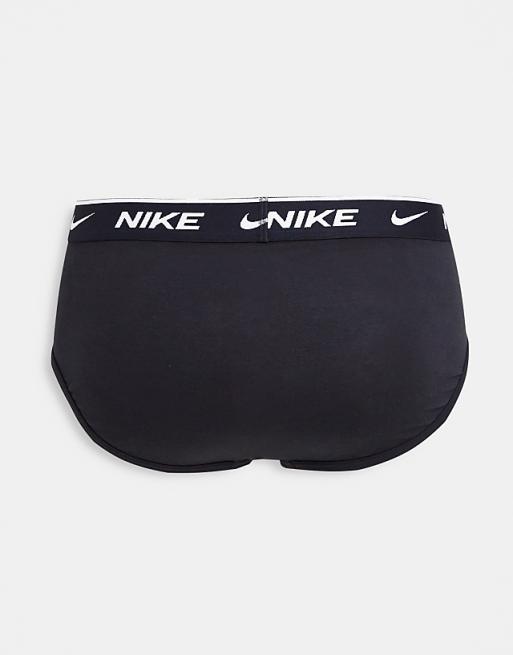 Nike 3 Pack Cotton Stretch Briefs In Black