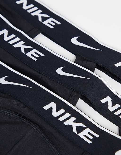 Nike 3 Pack Cotton Stretch Jock Straps In Black