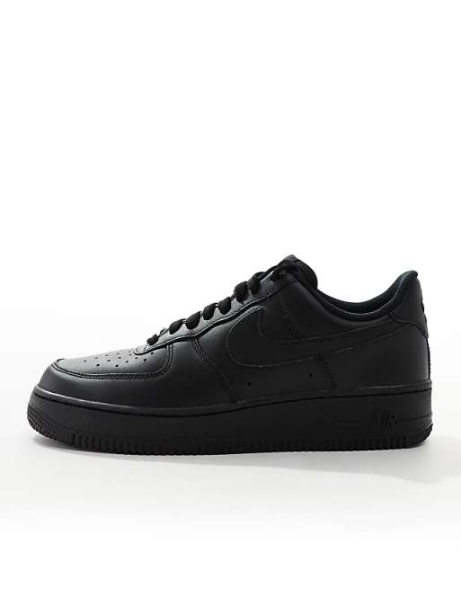 Nike Air Force 1 '07 Trainers In Triple Black