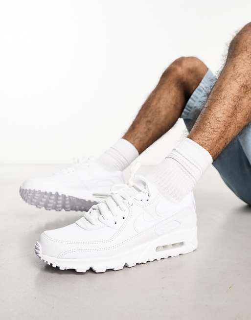 Nike Air Max 90 LTR Trainers In Triple White