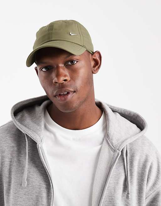 Nike Club cap with metal swoosh in khaki