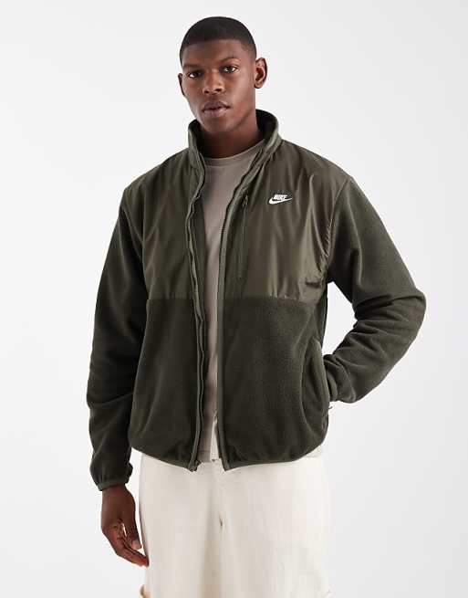 Nike Club fleece jacket in dark green