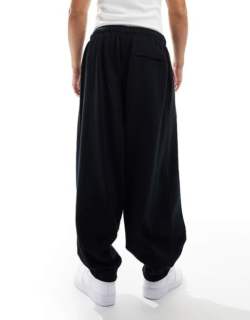 Nike Club French Terry Oversized Joggers In Black
