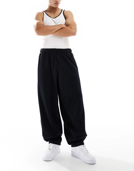Nike Club French Terry oversized joggers in black