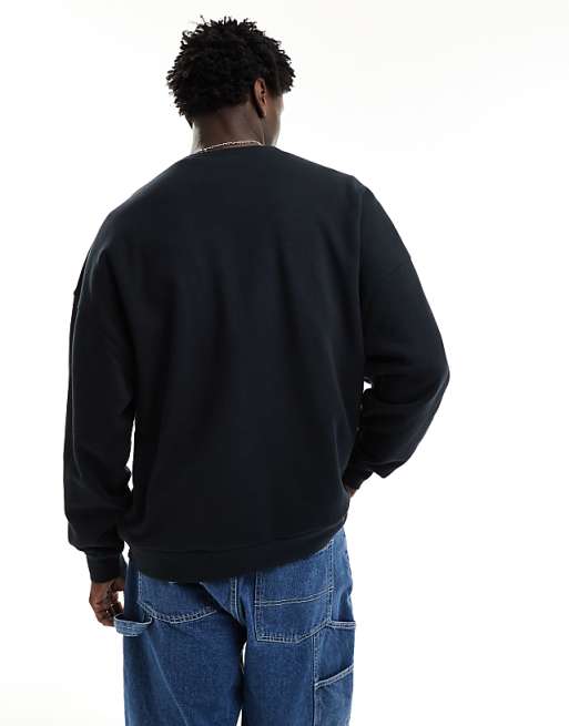Nike Club French Terry Oversized Sweatshirt In Black
