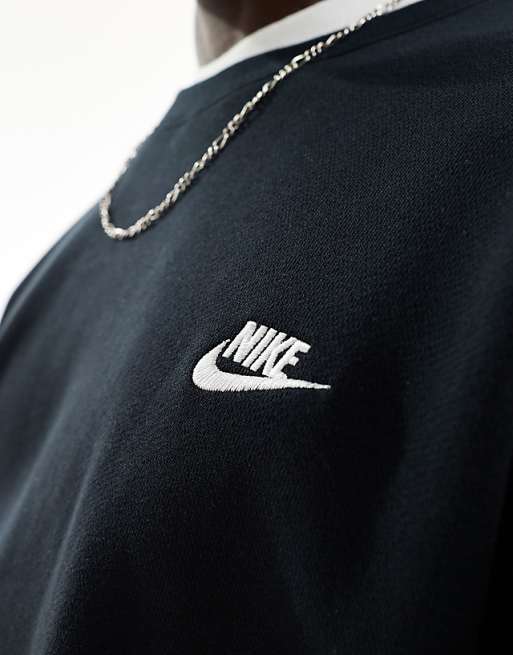 Nike Club French Terry Oversized Sweatshirt In Black
