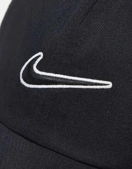 Nike Club Swoosh Cap In Black