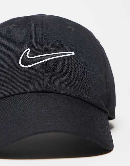 Nike Club Swoosh Cap In Black