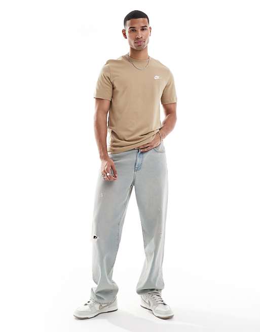 Nike Club T-shirt In Beige