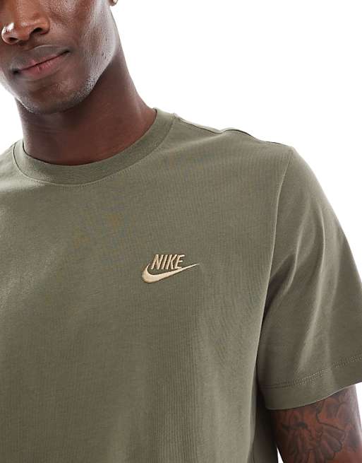 Nike Club T-shirt In Khaki