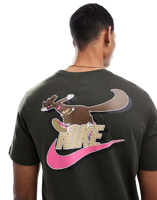 Nike Club Varsity T-shirt In Dark Green