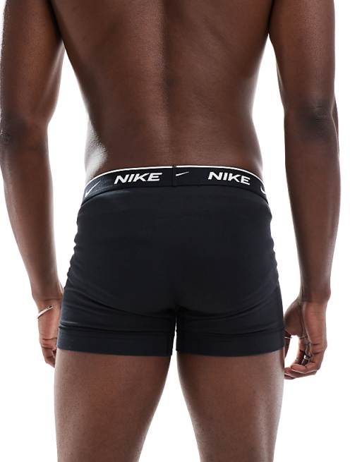Nike Everyday Cotton Stretch 2 Pack Boxer Brief In Black And Navy