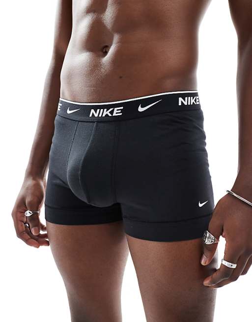 Nike Everyday Cotton Stretch 2 Pack Boxer Brief In Black And Navy