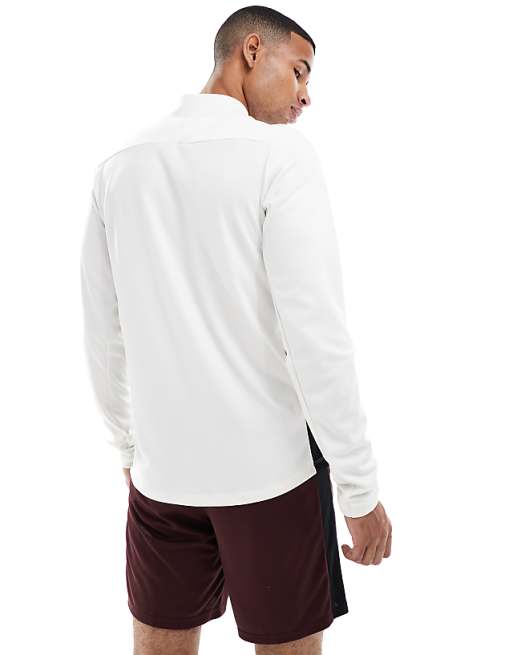 Nike Football Academy 25 Dri-FIT Quarter Zip Top In Cream