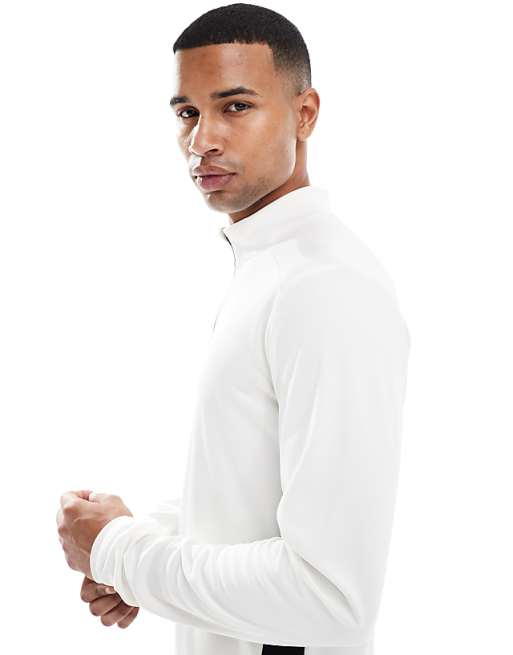 Nike Football Academy 25 Dri-FIT Quarter Zip Top In Cream