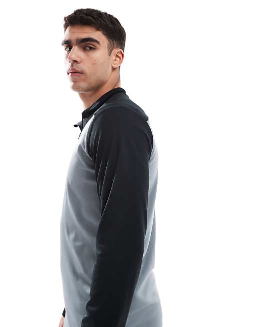 Nike Football Academy 25 Dri-FIT Quarter Zip Top In Grey