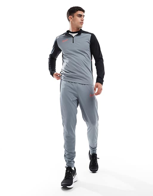 Nike Football Academy 25 Dri-FIT Quarter Zip Top In Grey