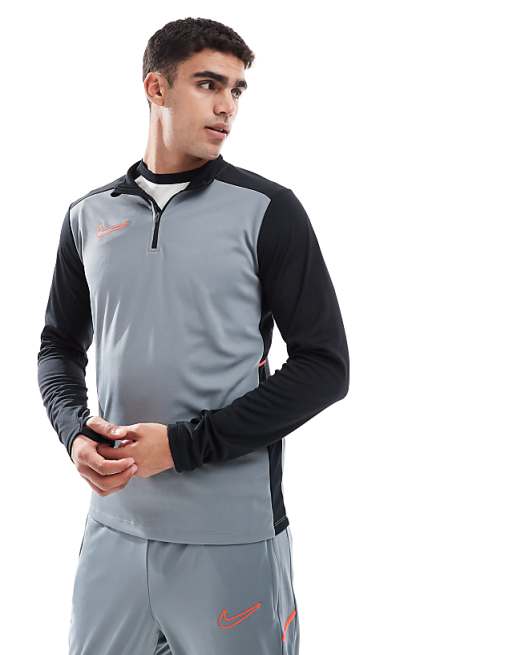 Nike Football Academy 25 Dri-FIT quarter zip top in grey