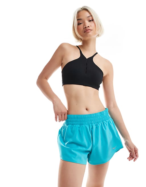 Nike One Training Dri-FIT 3 inch shorts in blue