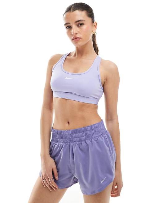 Nike One Training Dri-FIT mid rise 3 inch shorts in purple
