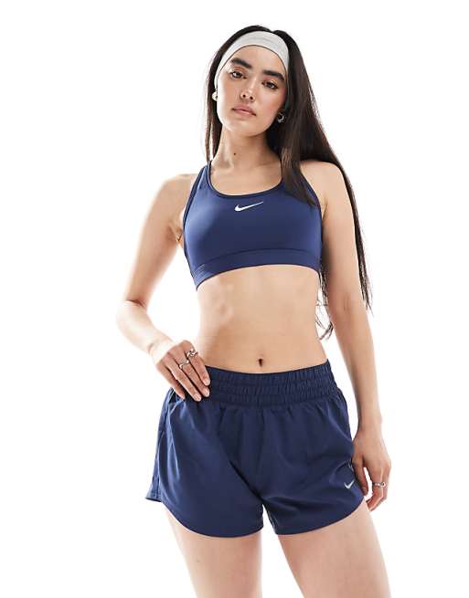Nike One Training Dri-FIT Mid Rise 3 Inch Shorts In Navy