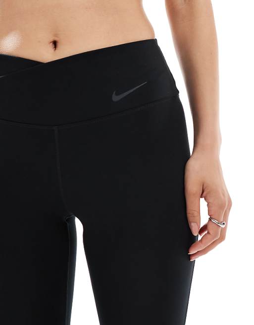 Nike One Training Wrapped 7/8 Leggings In Black
