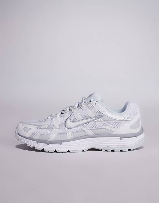 Nike P-6000 Unisex Trainers In Silver And Black