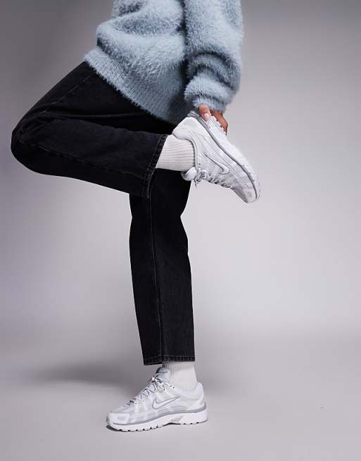 Nike P-6000 Unisex Trainers In Silver And Black