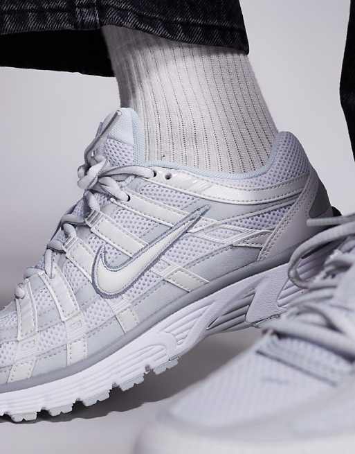 Nike P-6000 Unisex Trainers In Silver And Black