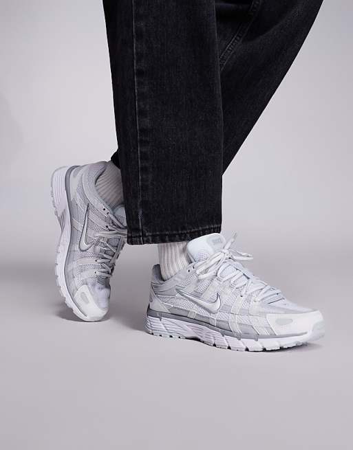 Nike P-6000 unisex trainers in silver and black