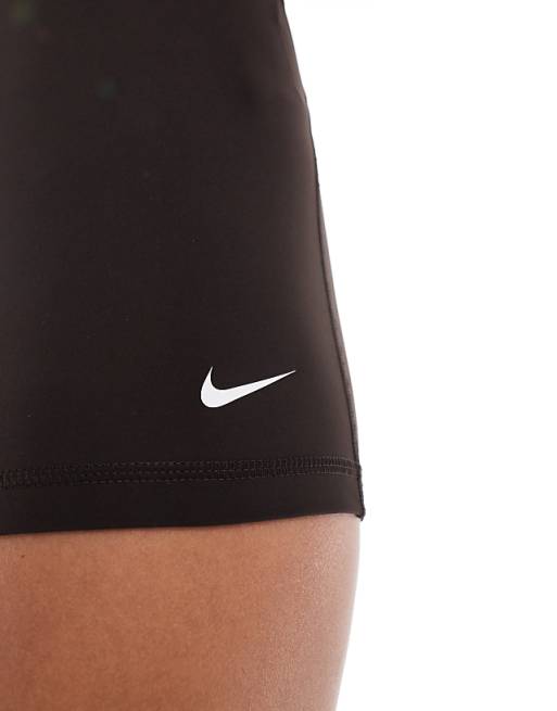 Nike Pro Training 365 3 Inch Leggings Shorts In Brown