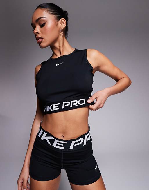 Nike Pro Training 365 Dri-FIT Cropped Vest In Black