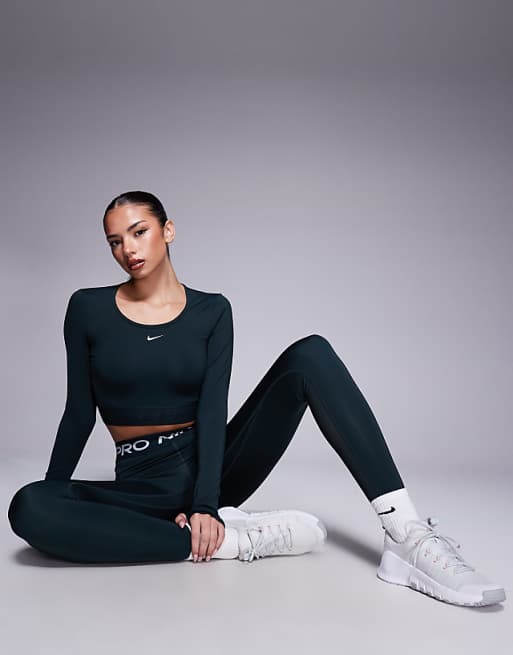 Nike Pro Training 365 Leggings In Dark Green