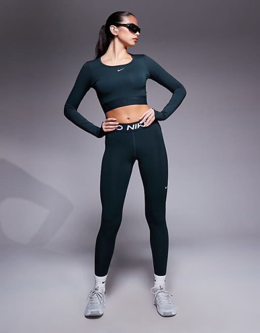 Nike Pro Training 365 leggings in dark green