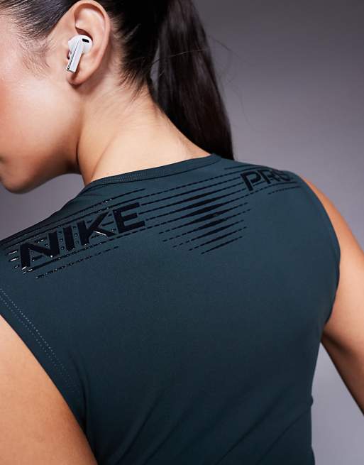 Nike Pro Training Dri-FIT Tank In Dark Green