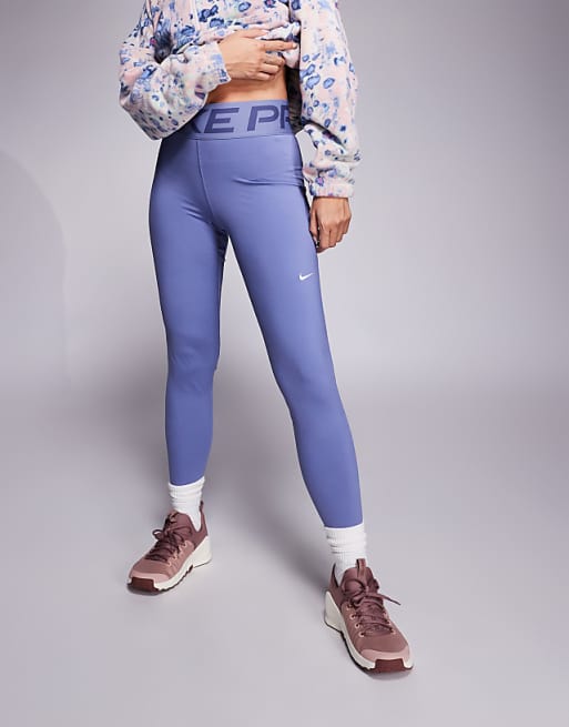 Nike Pro Training High Waisted Sculpt Leggings In Blue