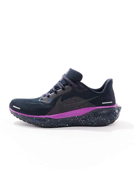 Nike Running Air Zoom Pegasus 41 Trainers In Black And Purple