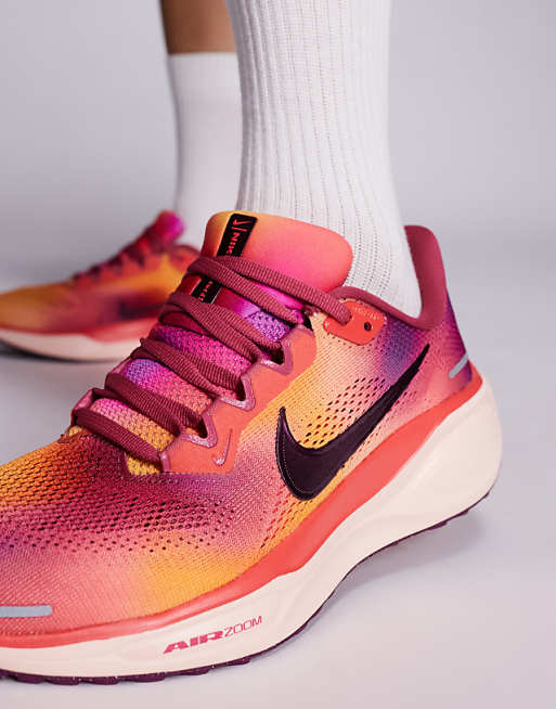Nike Running Air Zoom Pegasus 41 Trainers In Pink And Orange