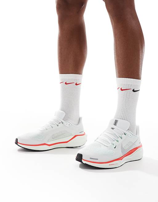 Nike Running Air Zoom Pegasus 41 Trainers In White And Red